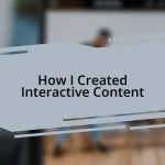 How I Created Interactive Content