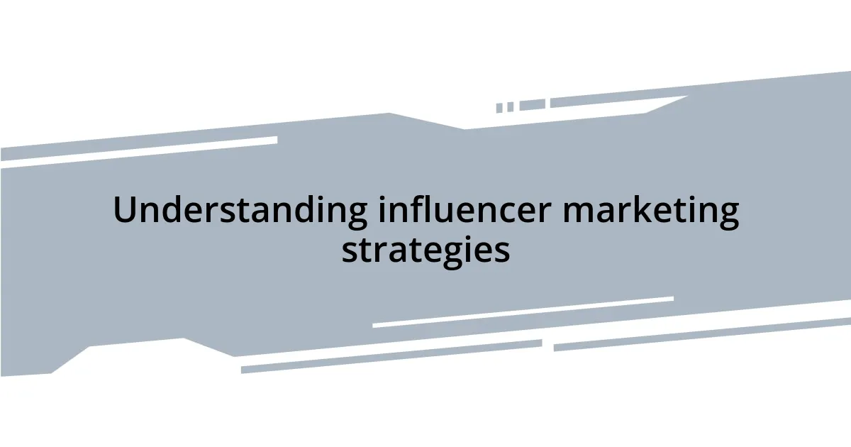 Understanding influencer marketing strategies